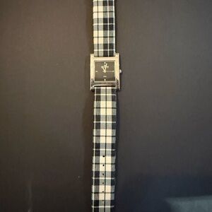 Skagen Black and White Checkered band Watch